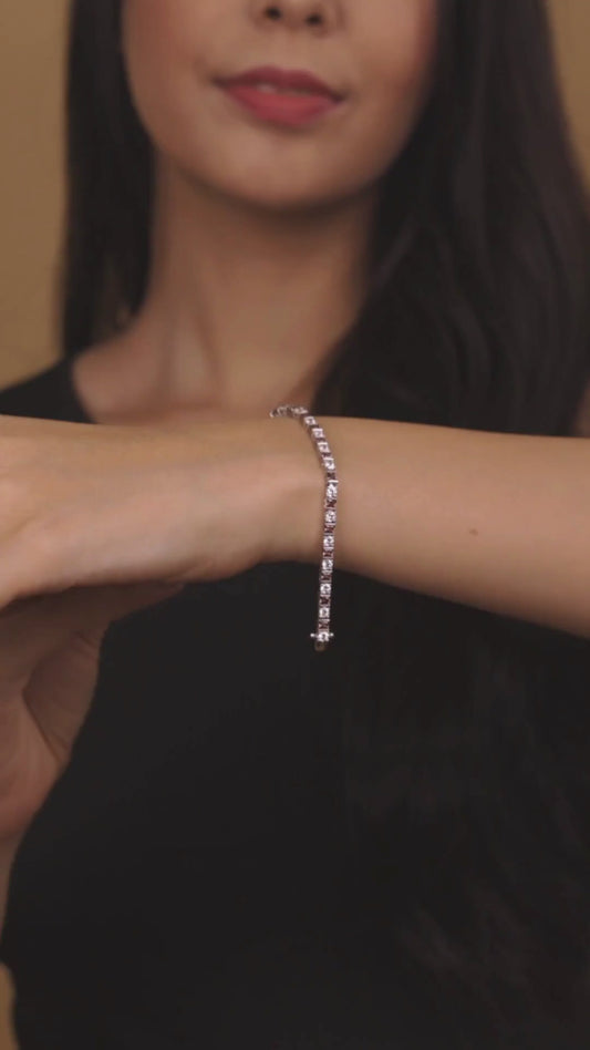 Pink Classic Tennis Bracelet